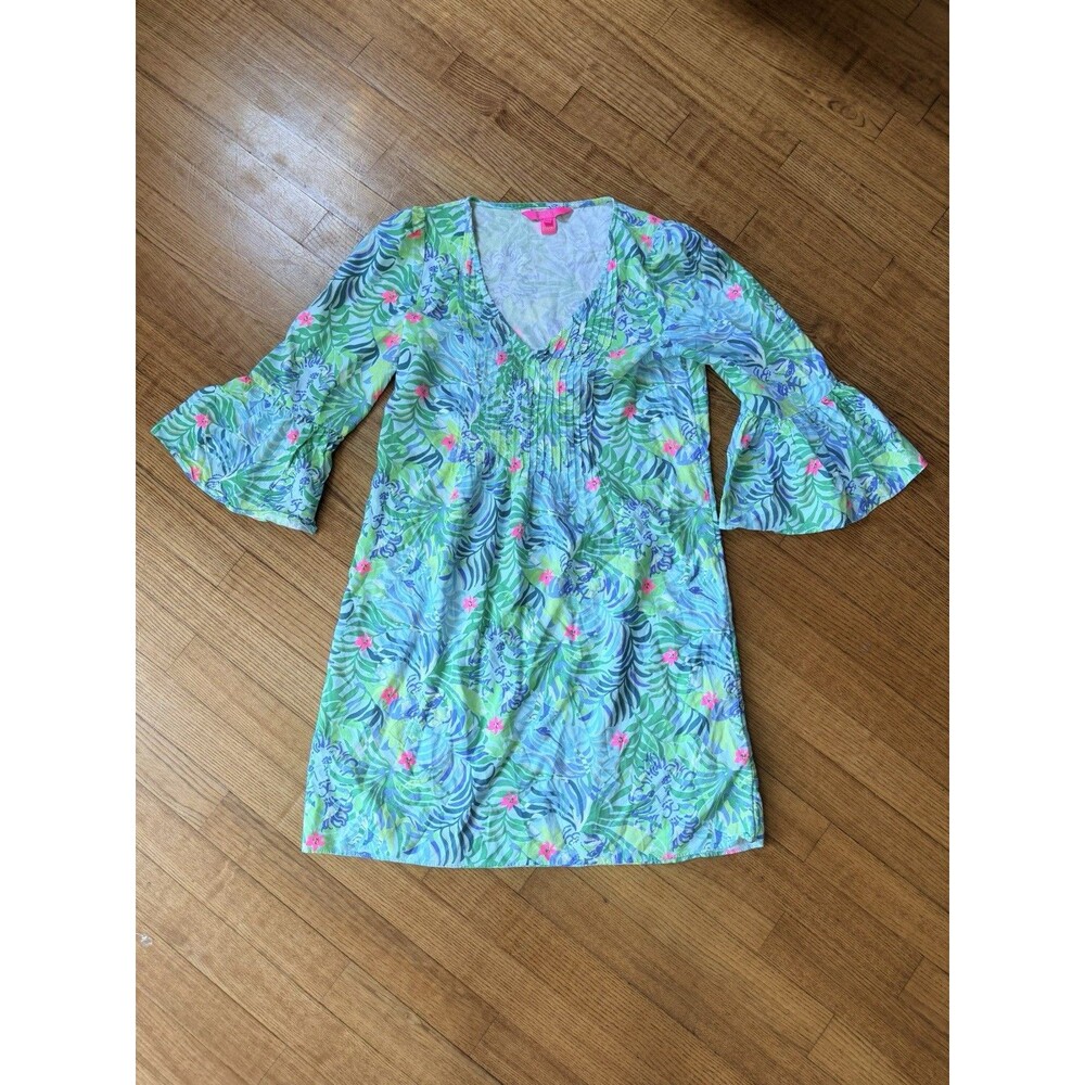 Lilly Pulitzer Danika Dress  Sun Of  Bun 00 Vibrant Floral Quiet Luxury Tropical